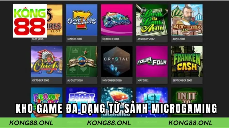Khám phá kho game đa dạng từ sảnh Microgaming